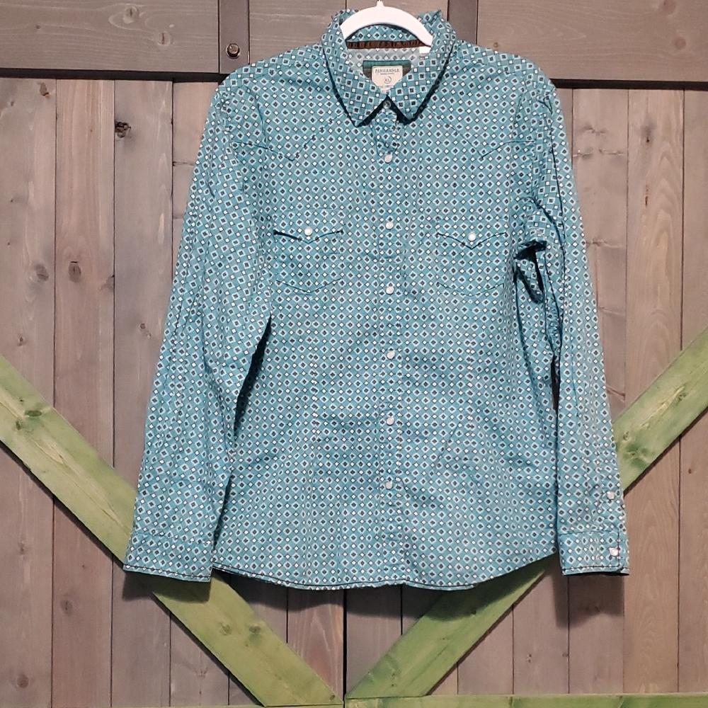 Panhandle Slim Blue Casual Button Down Shirt